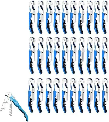 Image de Set professionnel de tire-bouchons avec clés à vin en acier (bleu, 30 pièces)