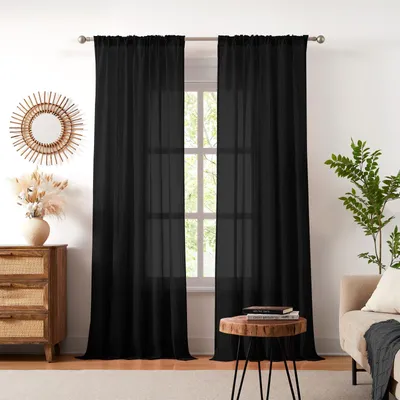 Obrázok produktu pre Priehľadné závesy v sivej farbe - sada 2 kusov, rozmer 2245 x 140 cm (výška x šírka)