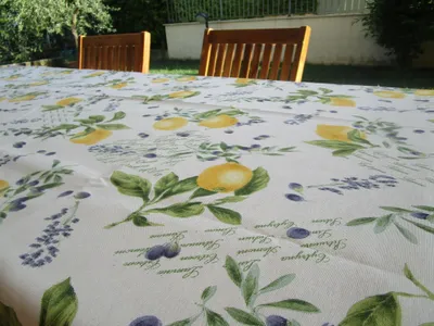 Immagine prodotto di Omgoods - Tovaglia con motivo di limoni e olive, 140 x 240 cm