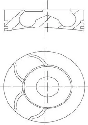 Produktbild von MAHLE 022 09 00 Kolben für RENAULT ESPACE IV (JK0/1) SCÉNIC II (JM0/1) MEGANE II Coupé-Cabriolet (EM0/1) MEGANE II Kombi (KM0/1) MEGANE II