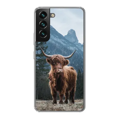 Produktbild von MuchoWow® Handyhülle Schutzhülle Hülle für Samsung Galaxy S22 Schottische Highlander - Tiere - Landschaft Silikon Softcase Handy Hülle - Mobiltelefonhülle