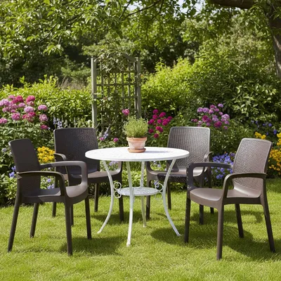 Productafbeelding van Anacleton - Buitestoel, Antraciet Zwart, 4 Stoelen,  Italy