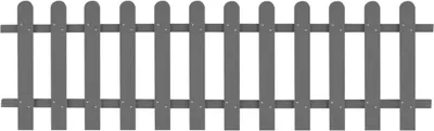 Produktbild von dkd-home-decor Lattenzaun aus WPC, Grau, 200 x 60 cm, 12 Latten, Abstand 9 cm