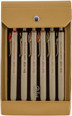 Productafbeelding van uni-ball ほぼ日 hobonichi techo accessories TSUKI no IRO uniball One - Januari-juni-set met etui