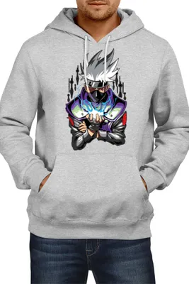 Obrázek produktu pro Pánská Mikina S Kapucí Japan Manga Comics Anime Naruto Kakashi Hatake Sharingan Var-036 Kakashi Sharingan, Man S / Vřesově šedá
