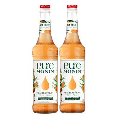 Produktbild von Monin Sirup Pure Peach-Apricot 700ml - Cocktails Milchshakes (2er Pack)