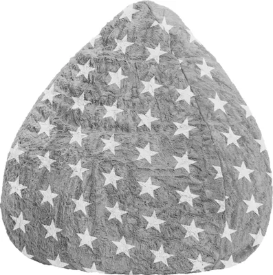 Produktbild von BeanBag Fluffy Stars XL 70 x 110 cm,  Grau