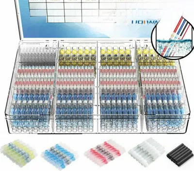 Obrázek produktu pro 20-1000 x pájecí konektory smršťovací konektor sortiment tupý konektor kabelový konektor sada