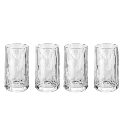 Immagine prodotto di Koziol Superglas 4er-Set Club No. 7, Trinkgläser, Becher, Kunststoff, Crystal Clear, 40 ml, 4798535