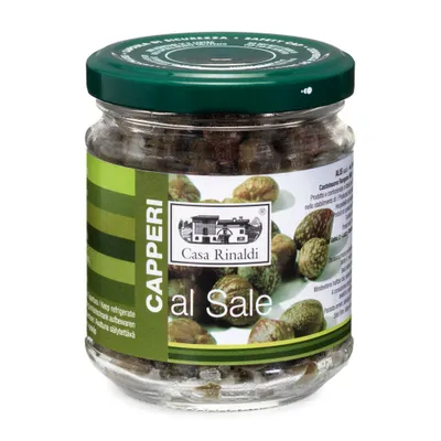 Immagine prodotto di Capperi di Casa Rinaldi conin barattolo senza liquido di infusione 130g