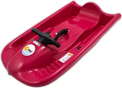 Produktbild von KHW Schlitten Snow-Flyer aus hochwertigem kältebeständigem Kunststoff. Belastbar bis 85 kg.  Designer-Bob für außergewöhnlichen Fahrspaß. Farbe: Pink.