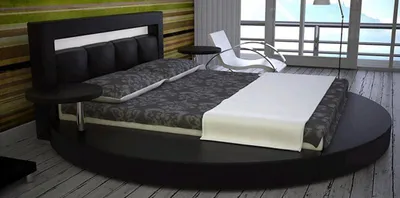 Produktbild von Bett Schlafzimmer Schwarz Designer Luxus LED-Licht Komplett Doppelbett Hotel Neu