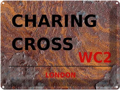 Produktbild von vianmo Blechschild 30x40 cm London Charing Cross WC2