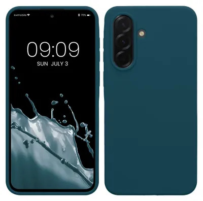 Produktbild von kwmobile Handyhülle für Samsung Galaxy A37 5G Hülle - Case Silikon - Kabelloses Laden - Schutzhülle Cover in Petrol matt