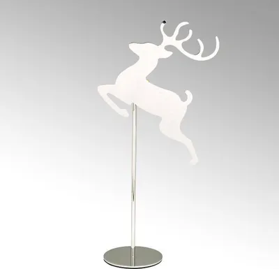 Image de Lambert RudolphPorte-bougies Renne acier/laiton debout nickelé H35 x14x8,5cm 46029