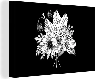 Obrázok produktu pre OneMillionCanvasses® - Obrazy na plátne - 140x90 cm, Vintage - Kvety - Kytica, Nástenná umelecká tlač Nástenná dekorácia - Fotografia na plátne - Obraz na drevenom ráme