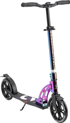 Image de SIX DEGREES Aluminium Scooter avec mécanisme de pliage et béquille, 205 mm, hauteur réglable, GS-approuvé, néochrome, VAINQUEUR DU TEST
