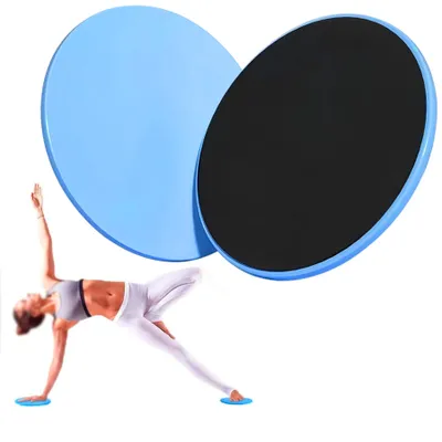 Produktbild von Gleitscheiben 1 Paar,doppelseitige Workout-Schieber,Bauchmuskeltraining,Yoga-Gleitplatten,Fitnessgeräte,für Hause Gym Training Bauch Workouts,Blau