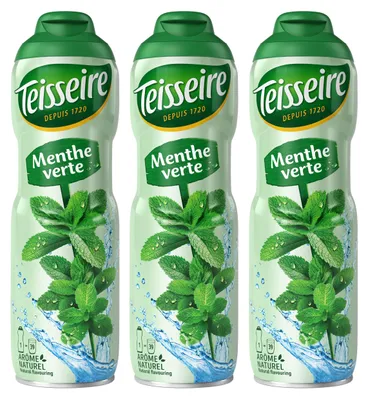 Produktbild von Teisseire Sirup Grüne Minze 600ml für Cocktails (3er Pack)