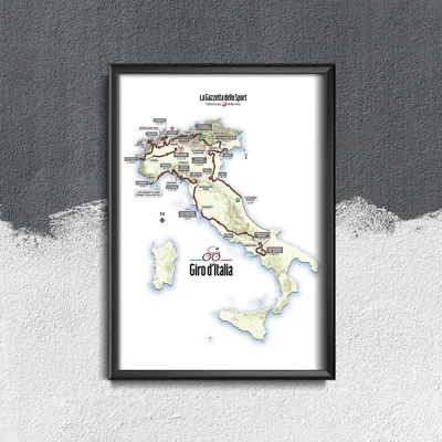Produktbild von Poster - Canvas - Leinwand - 29,7 cm x 42 cm - Giro d'Italia
