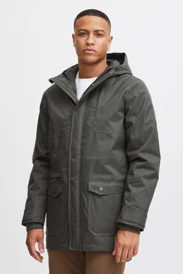 Produktbild von SOLID SDBello Herren Parka Winterjacke Mantel Jacke gefüttert mit Kapuze Reißverschlusstaschen Klettverschluss Regular fit