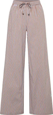 Produktbild von Weich fließende braune Viskose Hose mit weitem Bein und elastischem Bund, Gr. 42