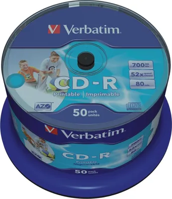Produktbild von CD-Rohlinge 700MB/80min bedruckbar auf Spindel VE=4x50 Stück
