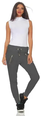 Produktbild von Damen Jogginghose Freizeithose; Dunkelgrau L