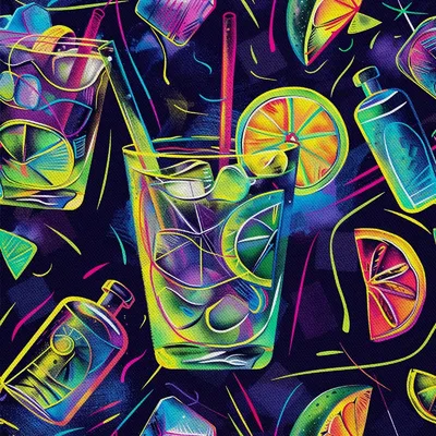 Image de OUTDOOR DECOSTOFFE OXFORD - Motif de cocktail | DX8854