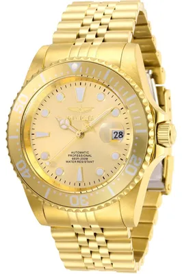 Produktbild von Invicta Pro Diver 30096 Herren Uhr - Automatikwerk - Edelstahl mit Gold Zifferblatt - 42 mm