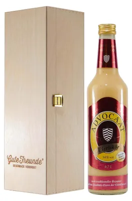 Produktbild von Advocaat Eierlikör 14% (Rot) mit Geschenk-HK
