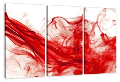 Produktbild von Visario Leinwandbild Roter Rauch 160x90 cm – Bild Wandbild Kunstdruck, aufhängfertig, Echtholzrahmen, Zackenaufhänger, Art. 1120