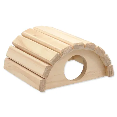 Obrázek produktu pro Domek SMALL ANIMALS půlkruh dřevěný 16,5 x 15 x 8 cm 1 ks