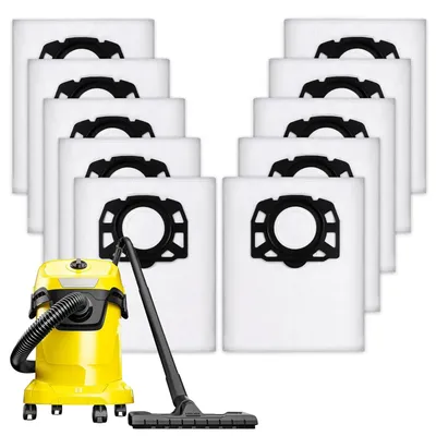 10 Vlies-Staubsaugerbeutel für Kärcher WD2 Plus/WD3/SE4001