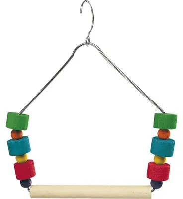 Imagen del producto de FERPLAST: Columpio de madera para pájaros, 12,5 x 17,5 cm