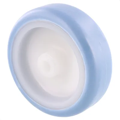 Produktbild von WAGNER Lenkrolle / Bockrolle / Möbelrolle Soft Ersatzrad - Ø 75 mm, blau / weiß, Tragkraft 60 kg - 03677501