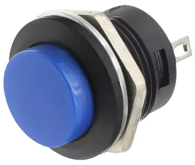 Produktbild von ProRide Drucktaster-Impulsschalter 16 mm, 250 V/3 A, Blau, Öffner