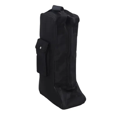 Produktbild von Stiefeltasche mit Griff – Oxford-Stoff & Leder, Wasserdicht, Tragbar, Für Cowboy- & Schneestiefel, Schwarz