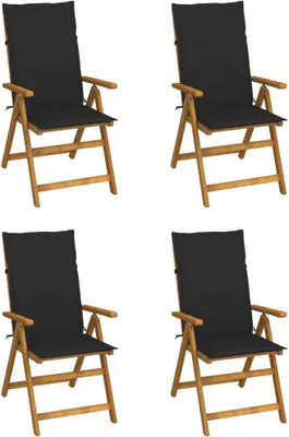 Produktbild von Hochlehner Verstellbar 4 Stk. mit Auflagen Massivholz Akazie