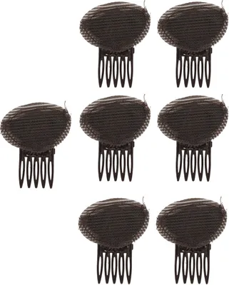 Image de set de 7 coussins pour cheveux volumineux avec clips pour augmenter le volume des cheveux - coussins pour cheveux invisibles et moelleux pour les filles