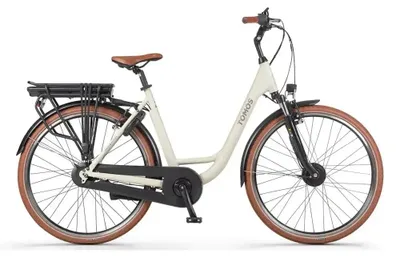 Imagen del producto de Tomos EB 12 - Bicicleta eléctrica - 28 pulgadas - Motor 250W - Autonomía 140 km - 7 velocidades - Batería 626Wh - Cuadro bajo - Kiezel gris mate