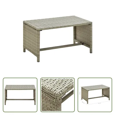 Obrázok produktu pre The Living Store Konferenčný stolík béžový 70x40x38 cm Poly ratan