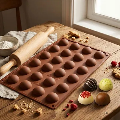 Obrázek produktu pro Silikonová forma na pralinky, 24 dutin, žáruvzdorná