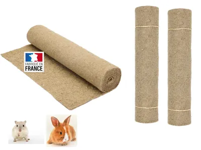 Zdjęcie produktu dla La Cordeline, mata do kuwety dla kota, 3 sztuki, wykonana z konopi, naturalna, 40 x 100 cm, premium, 1000 g
