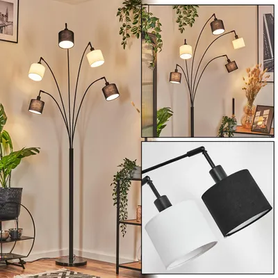 Produktbild von Schiavonea Stehlampe aus Metall/Stoff in Schwarz/Weiß