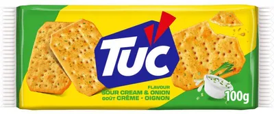 Produktbild von Tuc Sour Cream & Onion Knusprige Salzcracker, 100 g, herzhaft & cremig