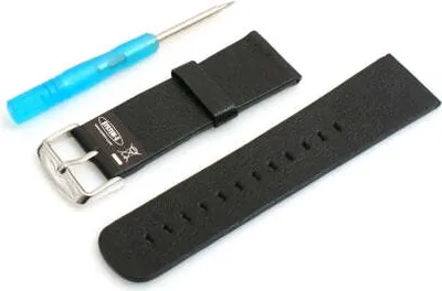 Produktbild von System-S Ersatz Austausch Wechsel Leder Armband 18 cm für Apple Watch 42mm Schwarz