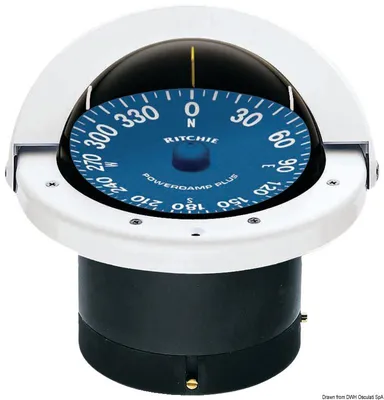 Image de RITCHIE Boussole Supersport 4"1/2 blanc/bleu , 1 pièce