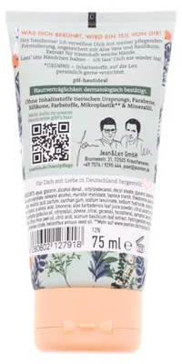 Immagine prodotto di Crema mani Jean&Len, Aloe Vera e Basilico, vegana, 5 flaconi da 75 ml