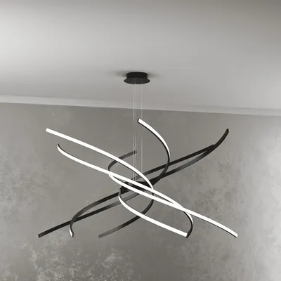 Immagine prodotto di Lampadario a Led Moderno Top Light Tornado 88W 5950LM 1163/S100 Nero